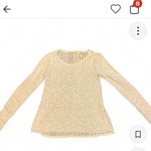 Hollister Women's Cream Lace Blouse